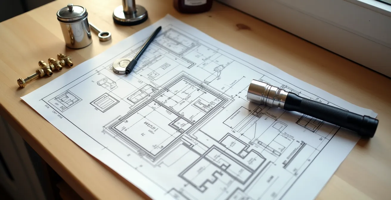 Organisation méthodique des documents et accès pour l'intervention plombier