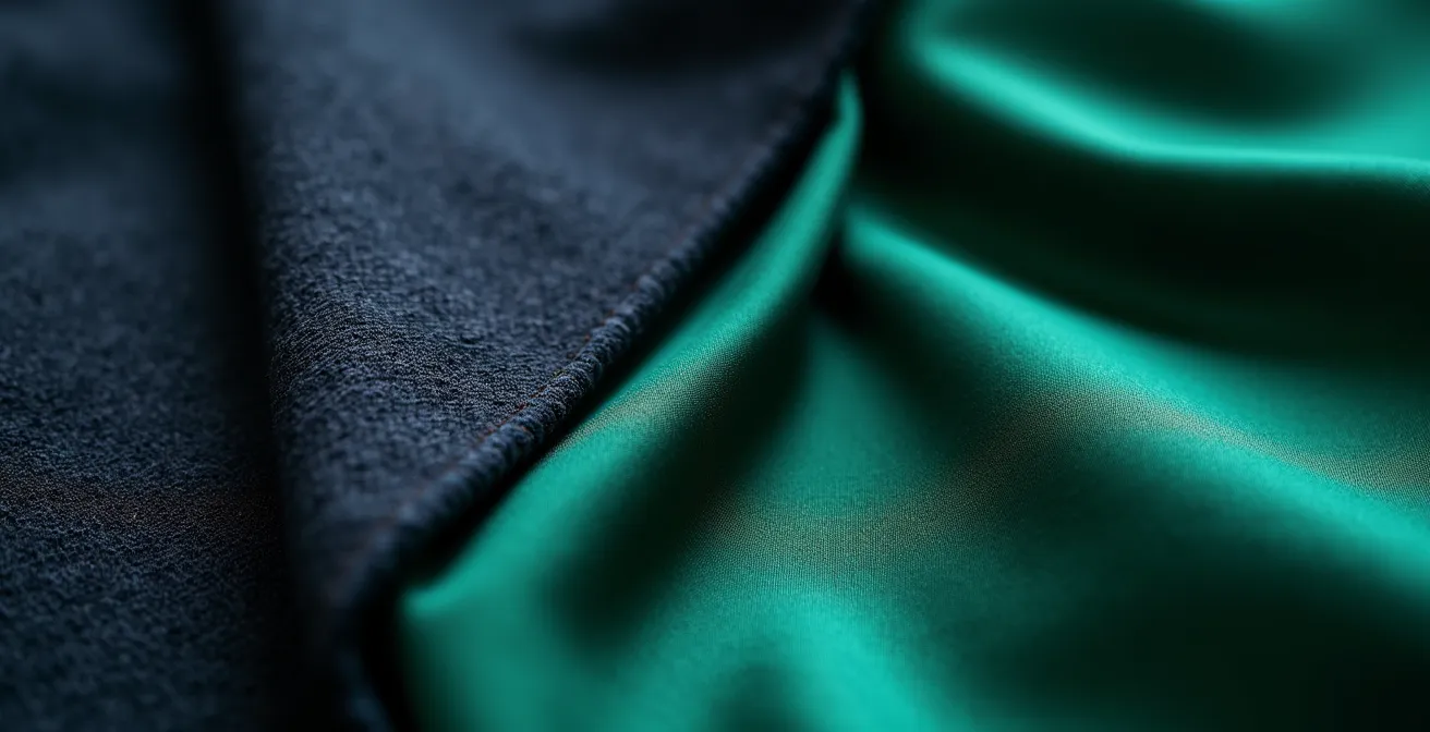 Détail d'une tenue professionnelle élégante avec jupe colorée